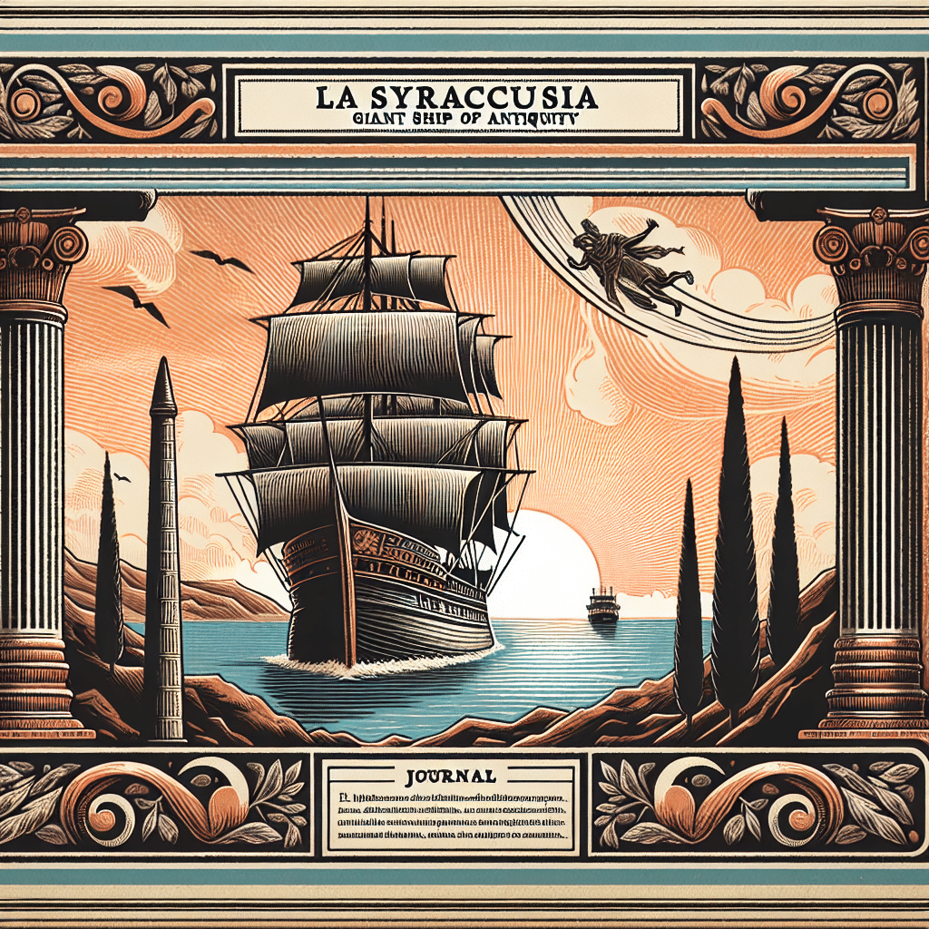 La Syracusia: un barco gigante construido por Hierón II de Siracusa en el siglo III a.C. Diseñado por Arquímedes y con capacidad para miles de pasajeros y toneladas de carga.
