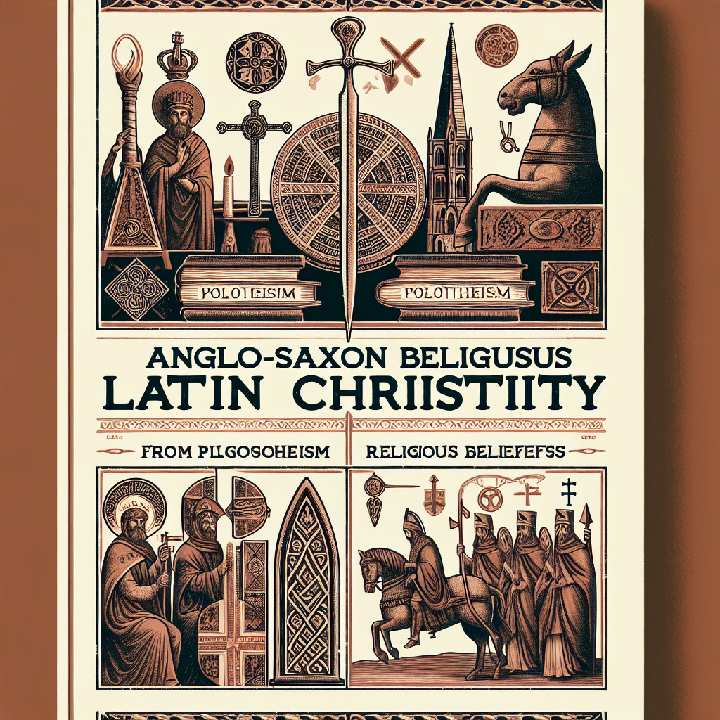 La religión en Inglaterra anglo-sajona evolucionó de creencias politeístas a un cristianismo centralizado, impulsado por estrategias políticas de las élites gobernantes.